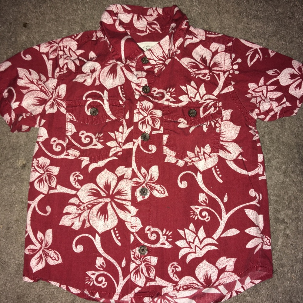 Old navy baby boy floral shirt